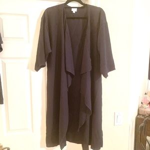 Navy waterfall duster